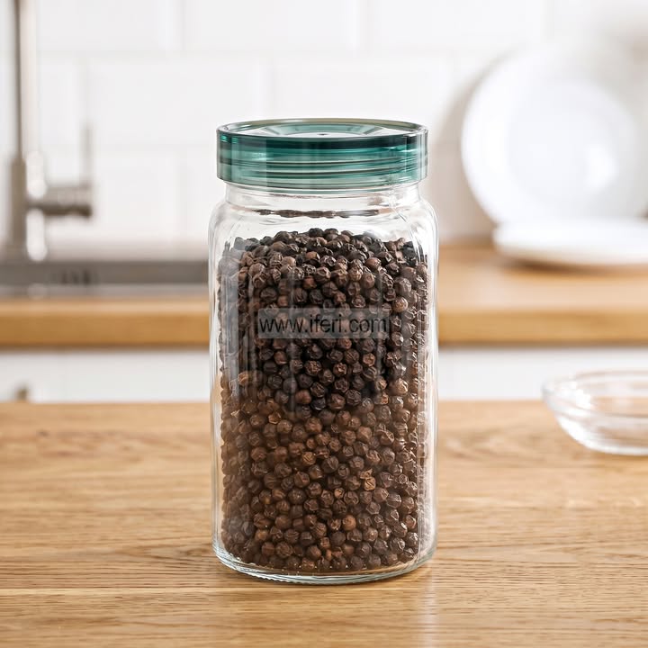 7.5 Inch Airtight Glass Cookie Jar / Spice Jar BS178