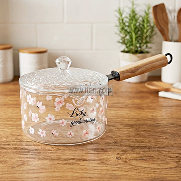 1.8 Liter Heat Resistant Borosilicate Glass Cooking Pot, Milk Pan BS160