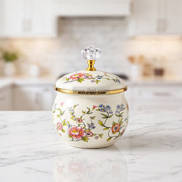 4 Inch Enamel Candy Box, Candy Pot IQ163