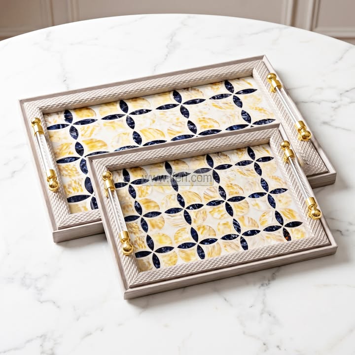 2 Pcs Exclusive Serving Tray Set IQ153