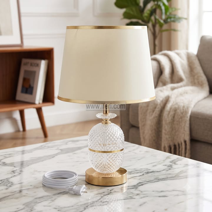 Crystal Table Lamp with Decorative Base TZ1054