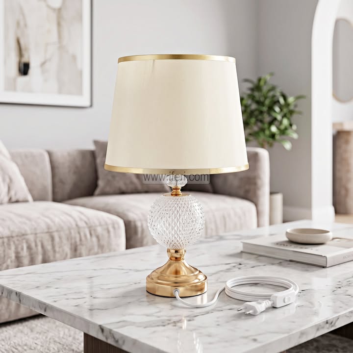 Crystal Table Lamp with Decorative Base TZ1046