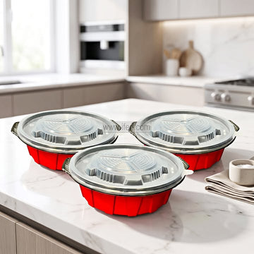 3 Pcs Oven Proof Plastic Food Container Set TZ1729