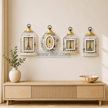 4 Pcs Decorative Photo Frame & Clock Set TZA298