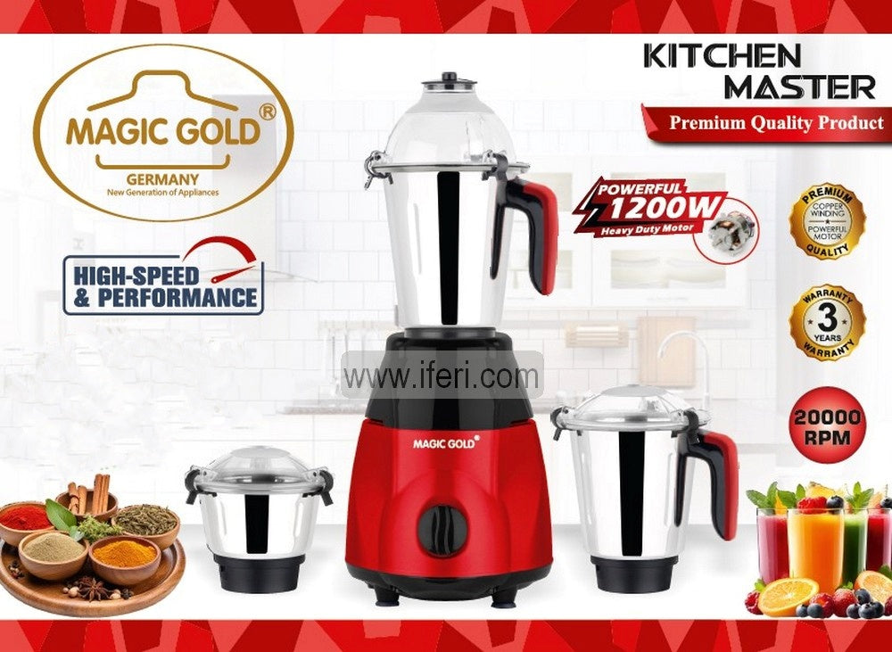 Magic Gold Kitchen Master 1200W Mixer Grinder Blender TG10762
