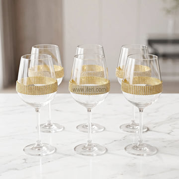 6 Pcs Exclusive Design Water Juice Glass Set TZA316