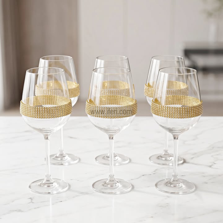 6 Pcs Exclusive Design Water Juice Glass Set TZA316
