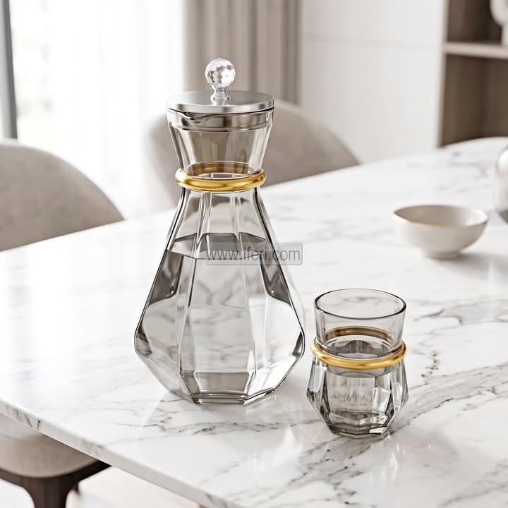 7 Pcs Glass Water Juice Jug & Glass Set / Decanter Set RY36884