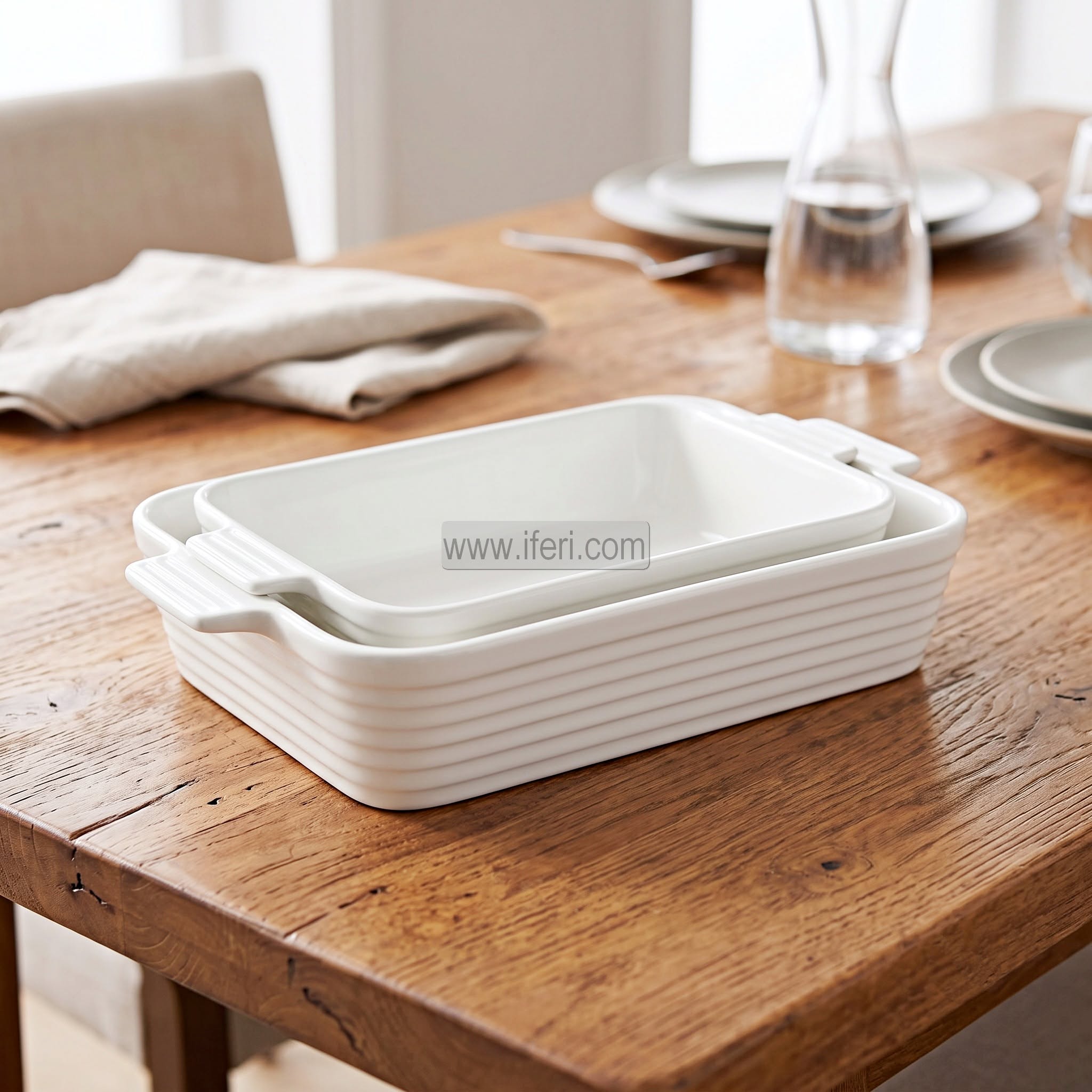 2 Pcs Ceramic Serving Dish Set RY36891