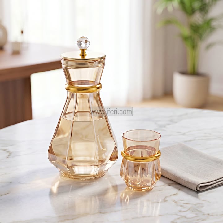 7 Pcs Glass Water Juice Jug & Glass Set / Decanter Set RY36886