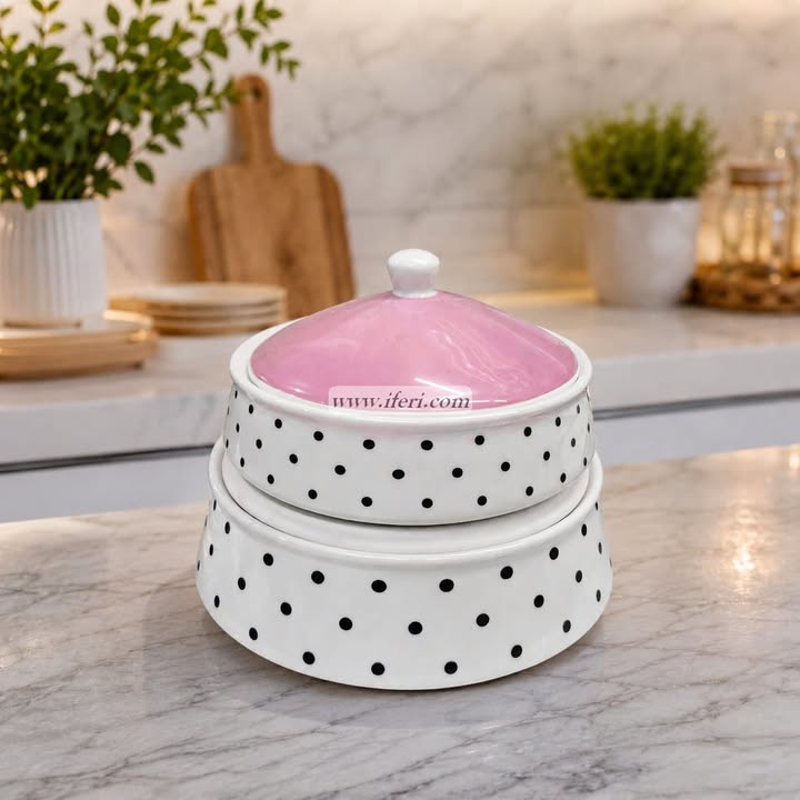 3 Pcs Ceramic Casserole Dish Set with Lid CGA0505