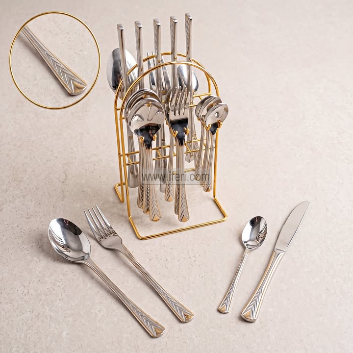 36 Pcs Stainless Steel Cutlery Set with Stand TB1754
