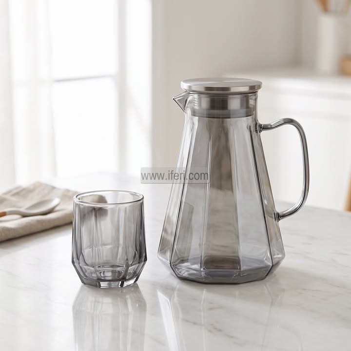 7 Pcs Glass Water Juice Jug & Glass Set TB1823