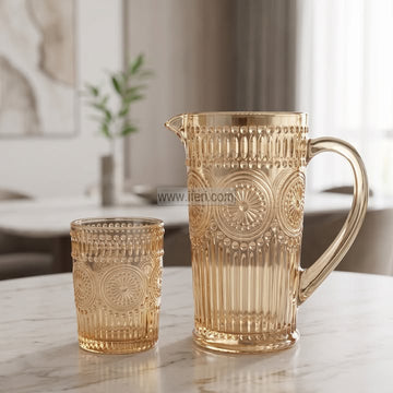 7 Pcs Glass Water Juice Jug & Glass Set TB1828