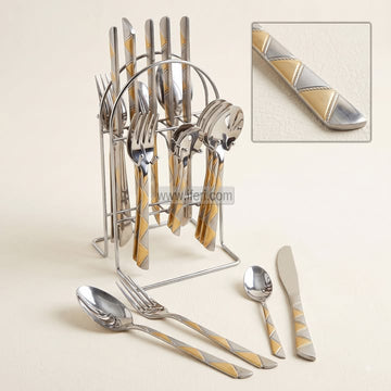24 Pcs Stainless Steel Cutlery Set with Stand TB1757