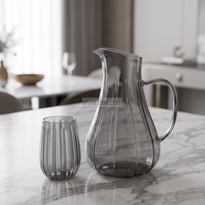 7 Pcs Glass Water Juice Jug & Glass Set TB1825
