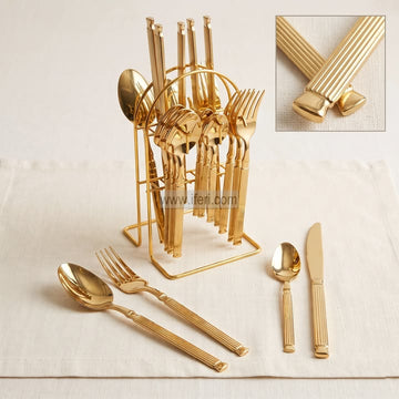 24 Pcs Stainless Steel Cutlery Set with Stand TB1758