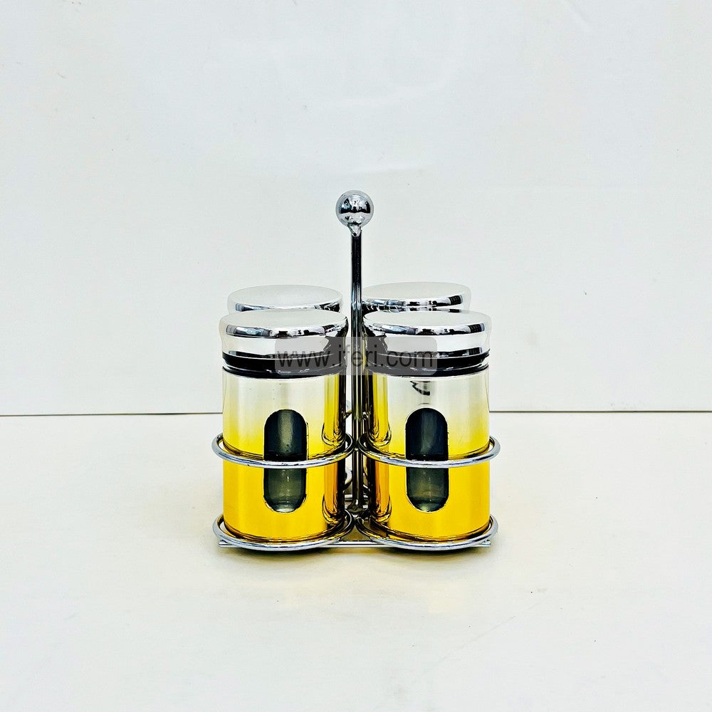 4 Pcs Glass Salt and Pepper Jar with Stand TG10776