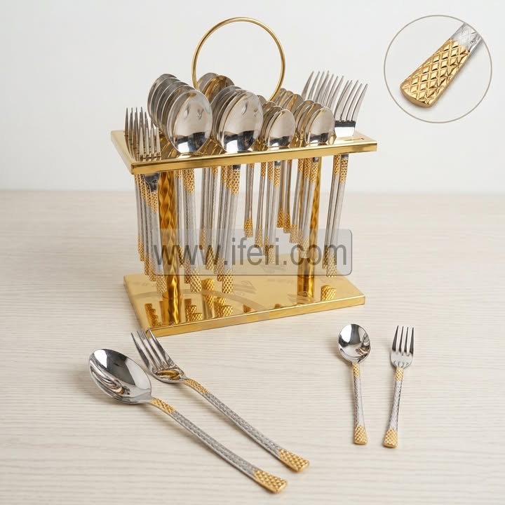 36 Pcs Stainless Steel Cutlery Set with Stand TB1751