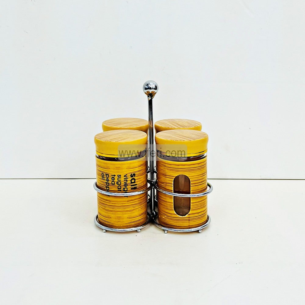 4 Pcs Glass Salt and Pepper Jar with Stand TG10779