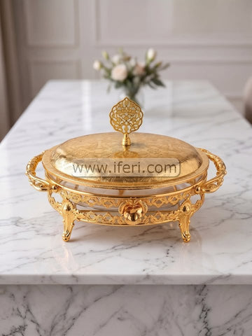 10 Inch Exclusive Golden Chafing Dish Food Warmer with Lid RY36900