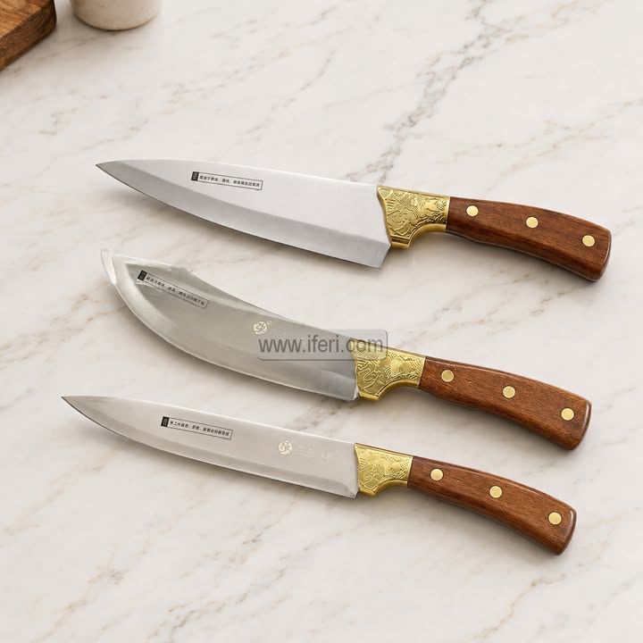 3 Pcs Stainless Steel Heavy Knife Set RY36904
