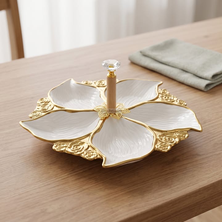 5 Part Ceramic Appetizer, Condiment, Dry Fruit Serving Dish HR2564