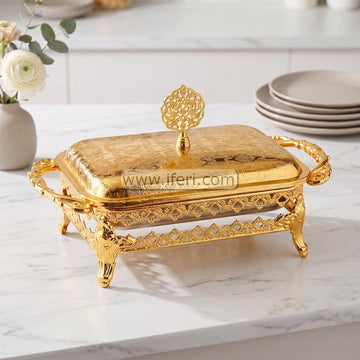 10 Inch Exclusive Golden Chafing Dish Food Warmer with Lid RY36899