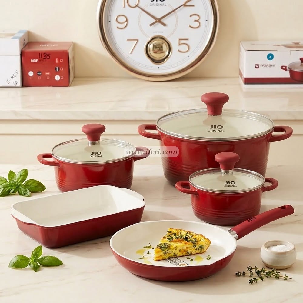 JIO Non-Stick 8 Pcs Cookware Set OMR0001