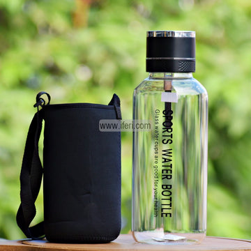 11 Inch Glass Water Bottle with Cover RY2791