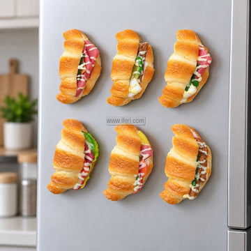 6 Pcs Multidesign Croissant Sandwich Fridge Magnet Set GA2086