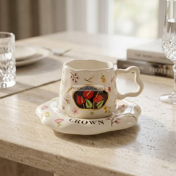 Single Piece Ceramic Tea & Coffee Cup with Saucer Set OMR2390