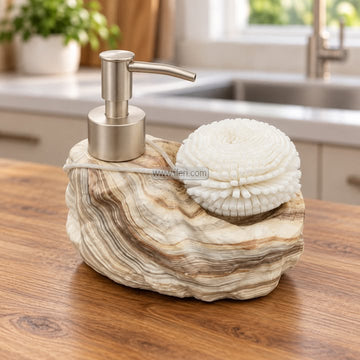 Ceramic Bathroom Soap Dispenser with Sponge Holder GA2067