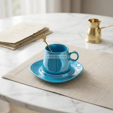 Single Piece Ceramic Tea & Coffee Cup with Saucer Set OMR2329