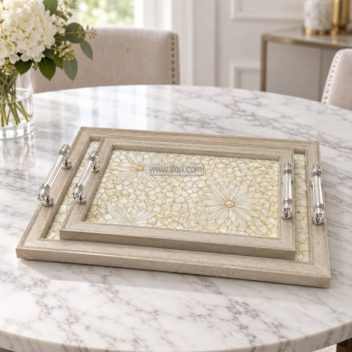 3 Pcs Exclusive Acrylic Serving Tray Set GA2045
