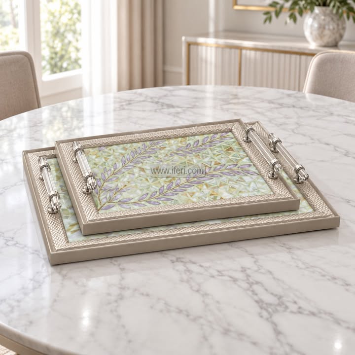 3 Pcs Exclusive Acrylic Serving Tray Set GA2047