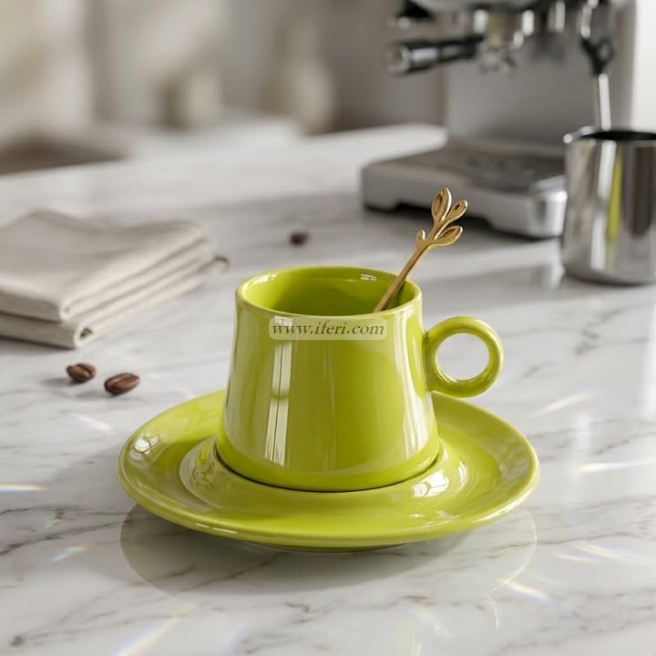 Single Piece Ceramic Tea & Coffee Cup with Saucer Set OMR2330