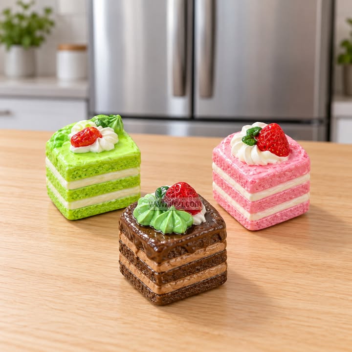 4 Pcs Multidesign Pastry Fridge Magnet Set GA2075