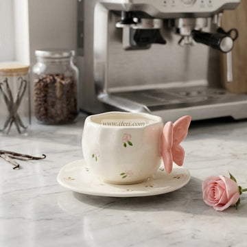 Single Piece Ceramic Tea & Coffee Cup with Saucer Set OMR2375