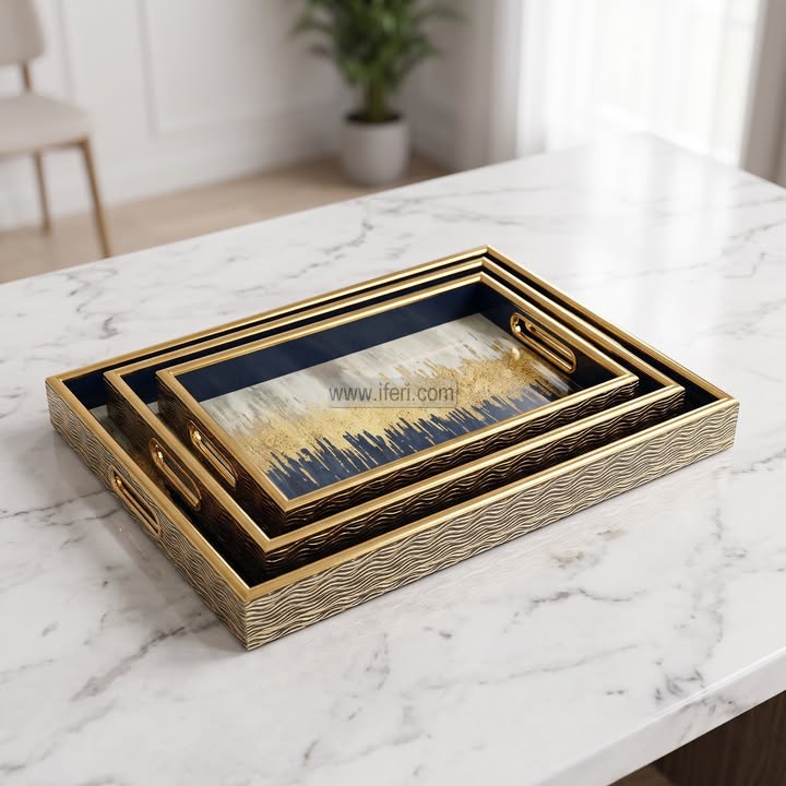 3 Pcs Exclusive Serving Tray Set GA2042