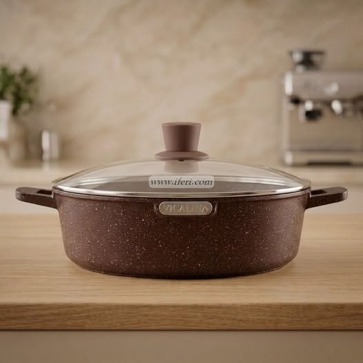 40cm VICALINA Non-Stick Shallow Casserole/Cookware with Lid OMR2245