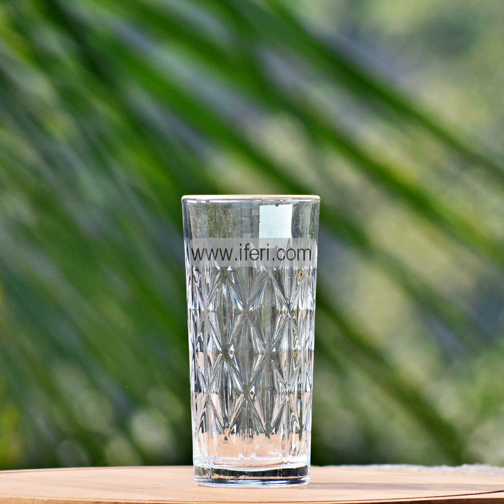 6 Pcs Gold Rim Water Glass Set FT0036