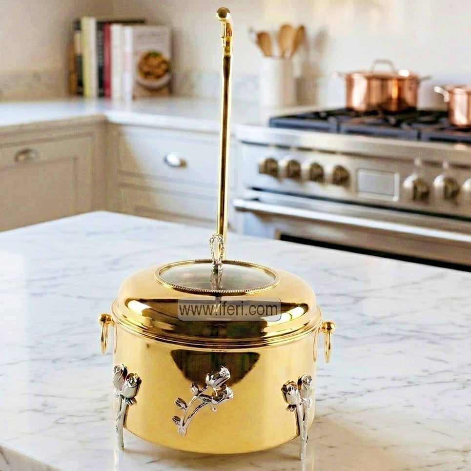 4 Liter Stainless Steel Exclusive Golden Chafing Dish Food Warmer with Lid AZM008