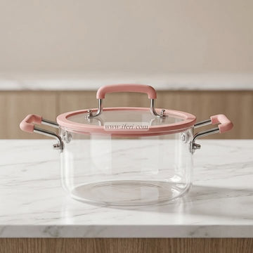 4.5 Liter Heat Resistant Borosilicate Glass Cooking Pot OMR2286