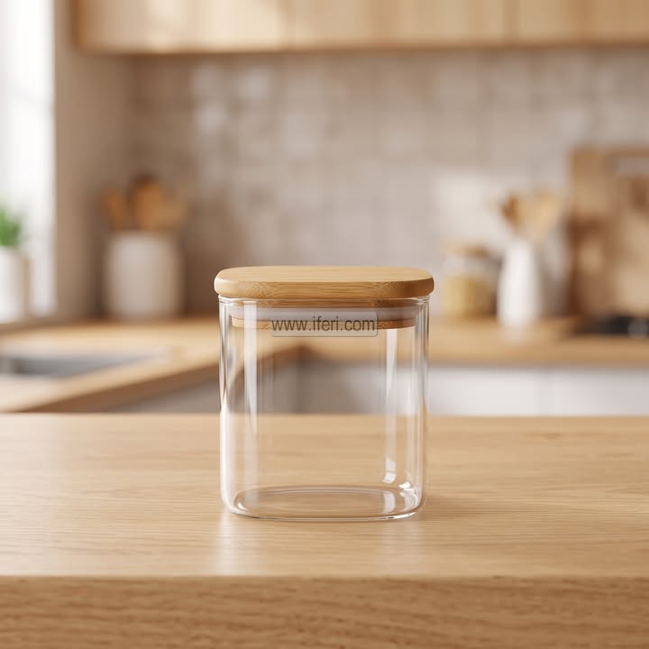 4 Inch Airtight Glass Cookie Jar / Spice Jar TB1854
