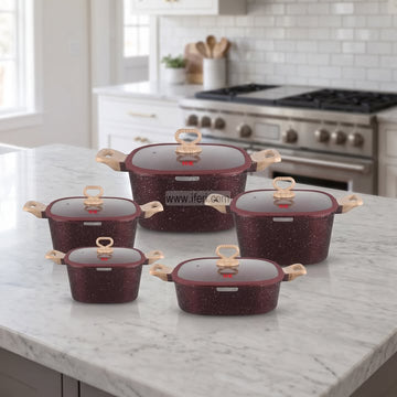 HK Die Cast Granite Non-Stick 5 Pcs Cookware Set AZM053