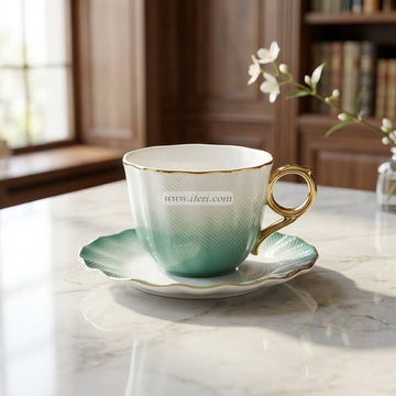 6 Pcs Ceramic Tea Cup & Saucer Set OMR2338