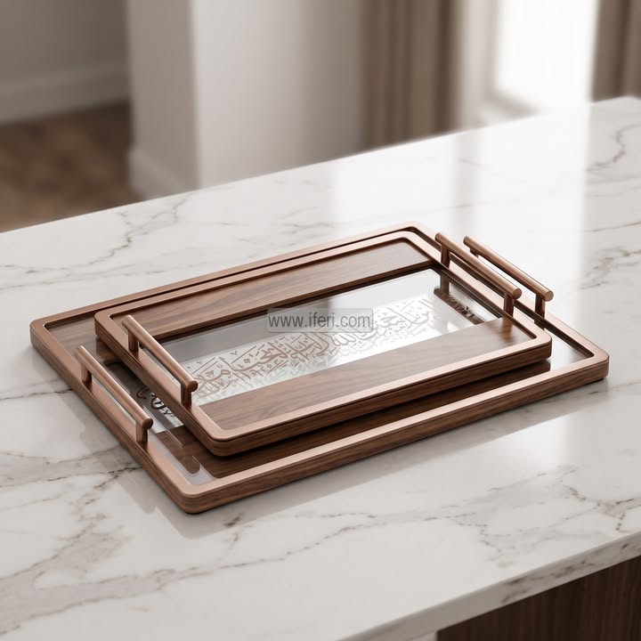 2 Pcs Exclusive Serving Tray Set GA2062