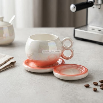 Single Piece Ceramic Tea & Coffee Cup with Saucer Set OMR2325