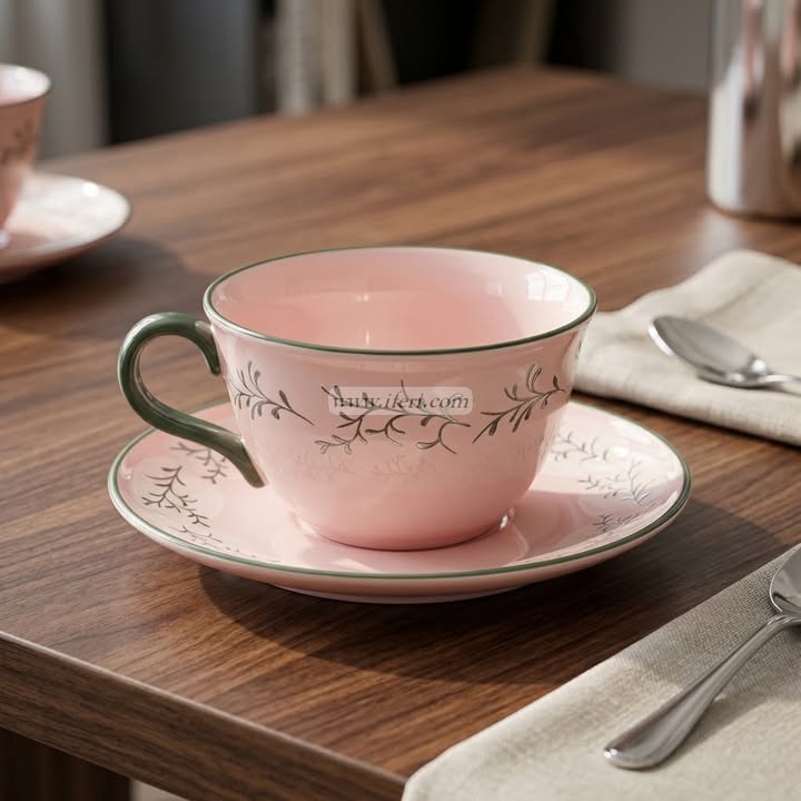 Single Piece Ceramic Tea & Coffee Cup with Saucer Set OMR2295